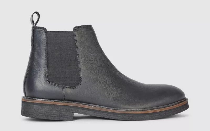 Maine Hampton Leather Crepe Effect Chelsea Boot