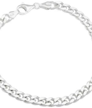 Stainless Revere Sterling Silver 8.5 inch Solid Curb Bracelet