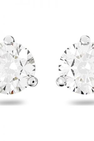 Solitaire Stud Earrings Round-Cut Crystal